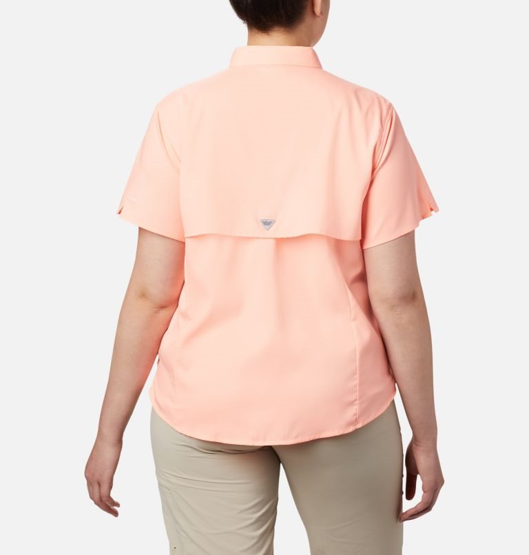 Women's Columbia PFG Tamiami II Short Sleeve Shirts Pink | Plus Size CA-Z3L5C